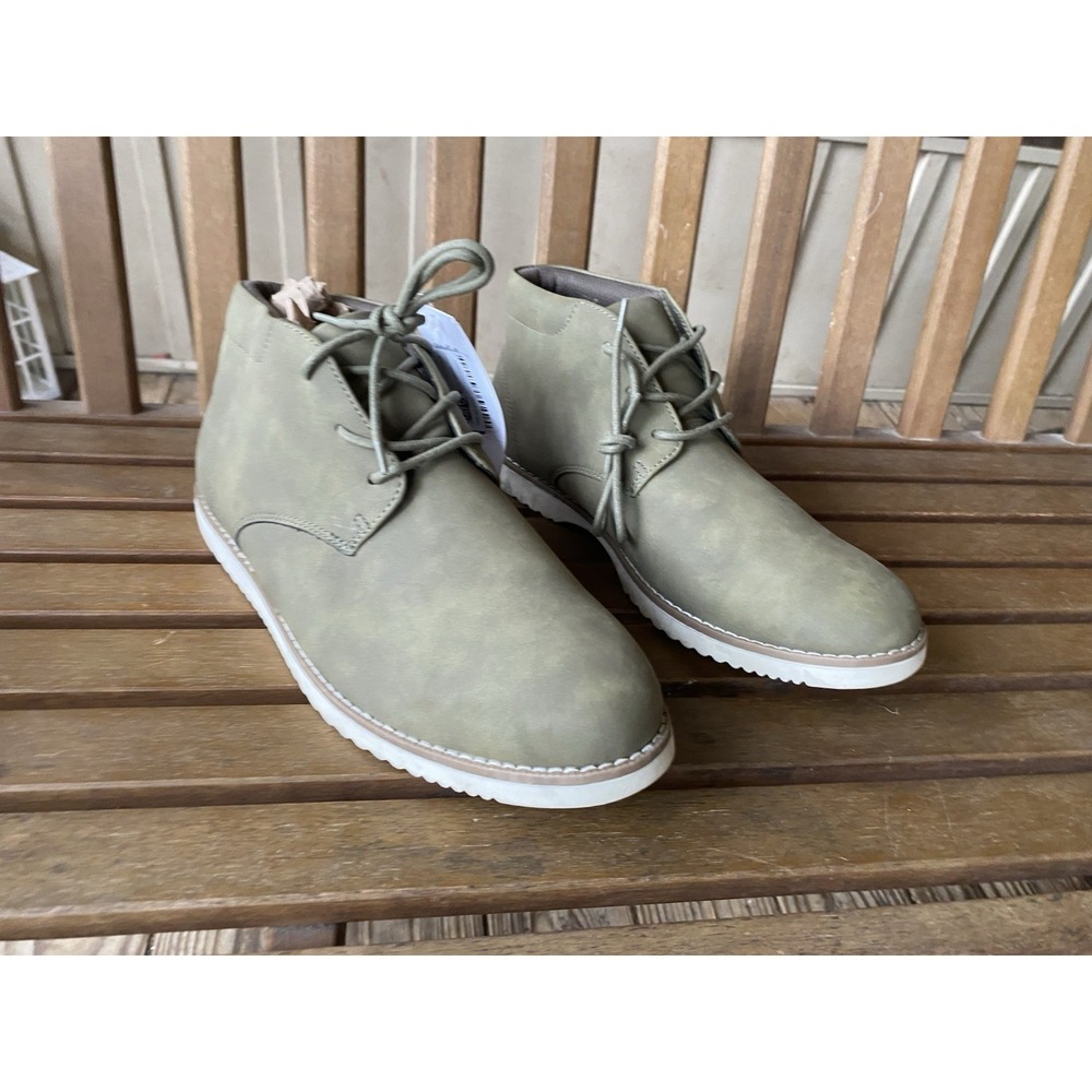 NWD Goodfellow "Gibson" Olive Green Chukka Boots Faux Suede Men's 9
